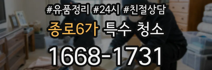 종로6가 특수 청소