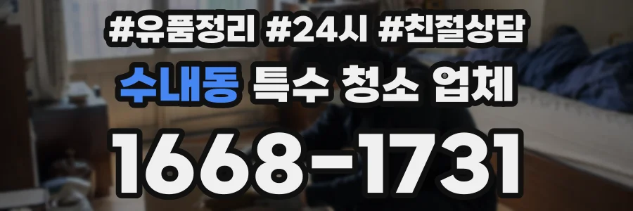 수내동 특수 청소 업체