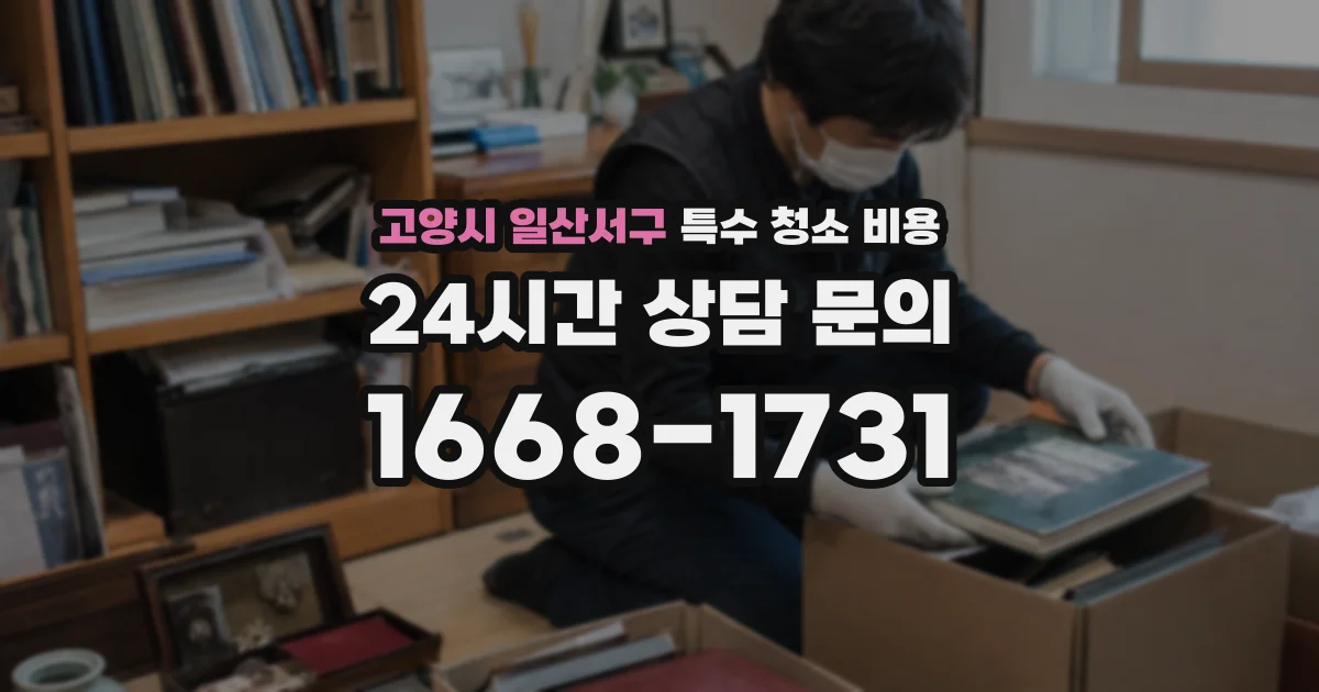 고양시 일산서구 특수 청소 비용