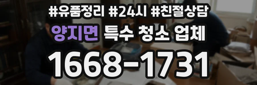 양지면 특수 청소 업체