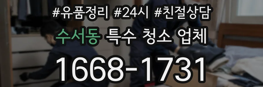 수서동 특수 청소 업체