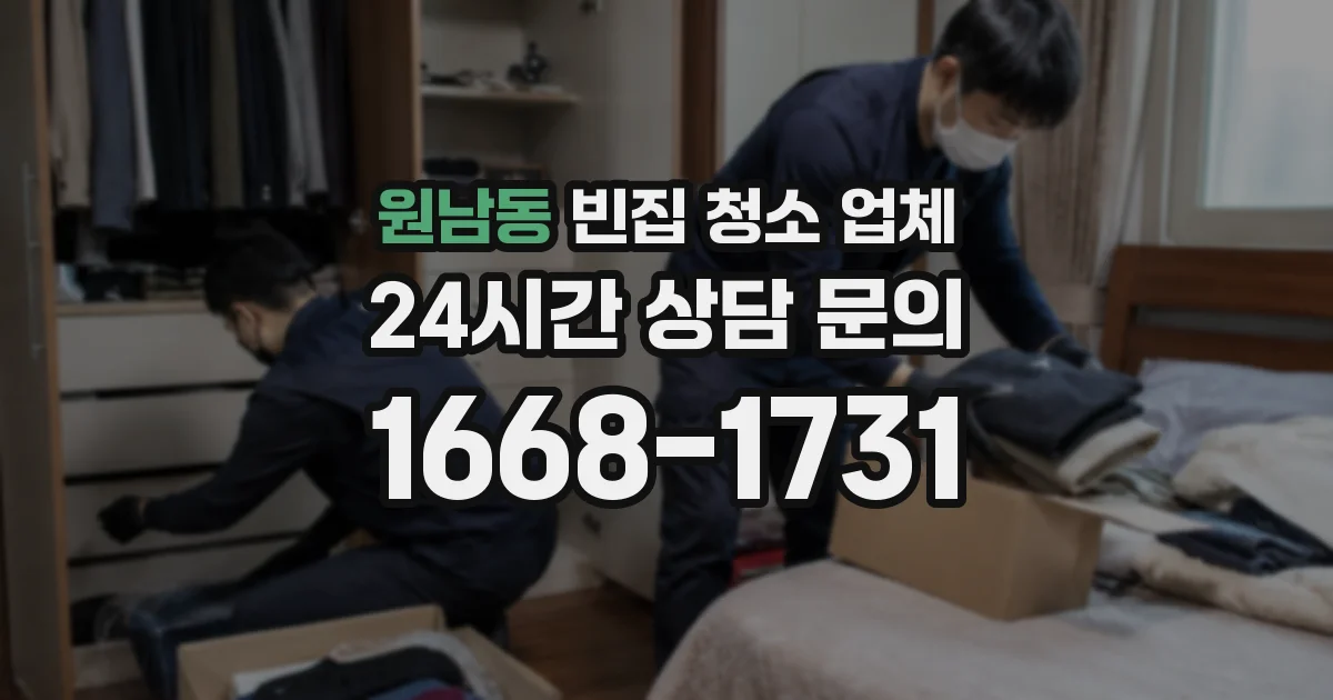 원남동 빈집 청소 업체