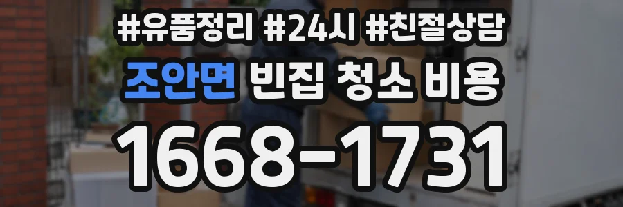 조안면 빈집 청소 비용