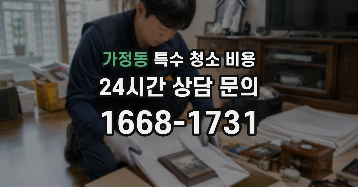 가정동 특수 청소 비용