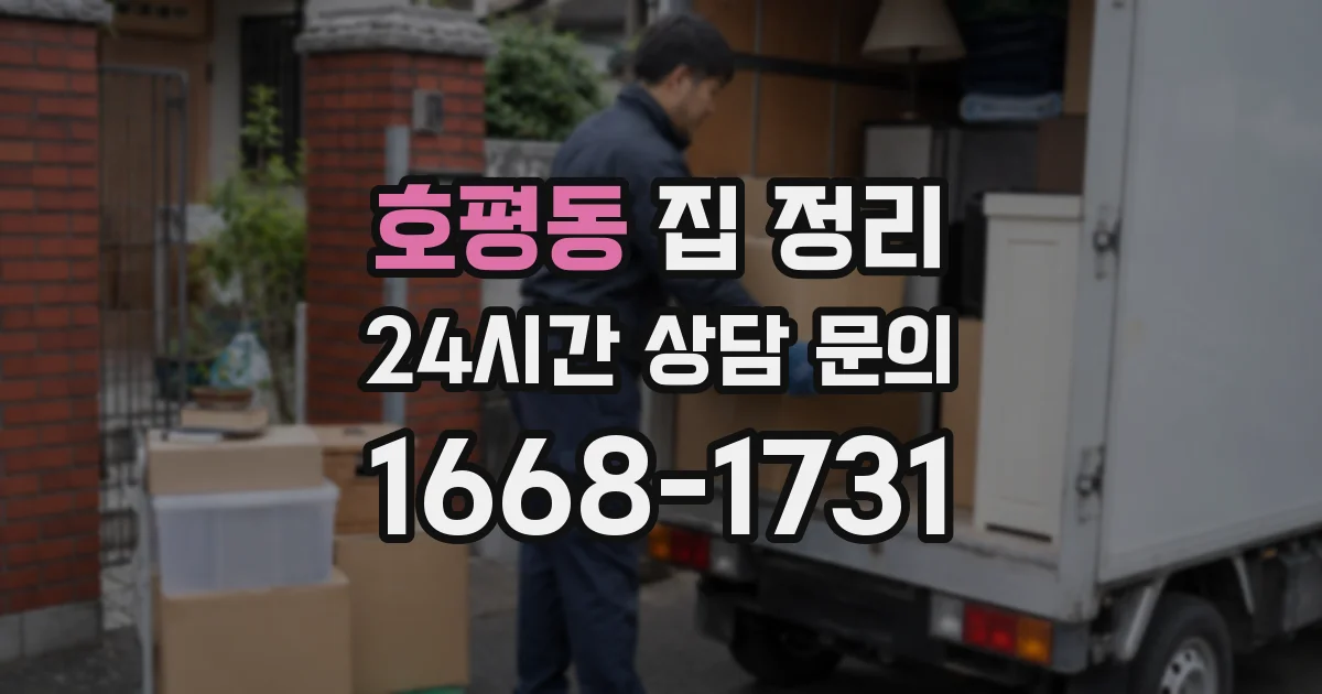 호평동 집 정리