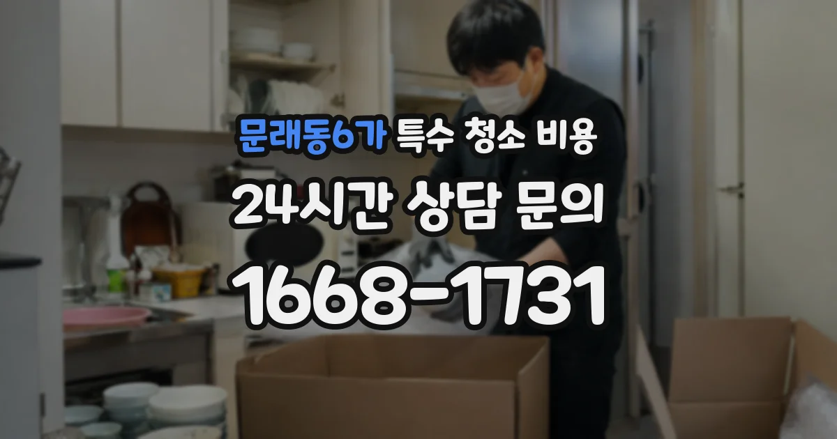 문래동6가 특수 청소 비용