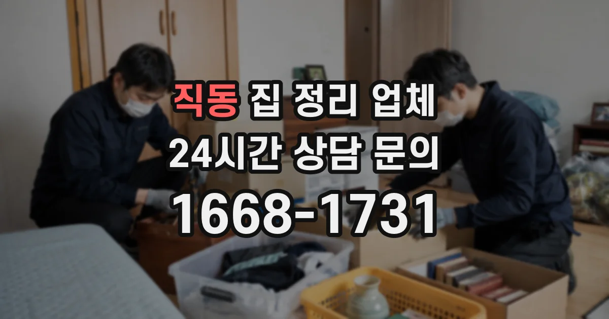 직동 집 정리 업체