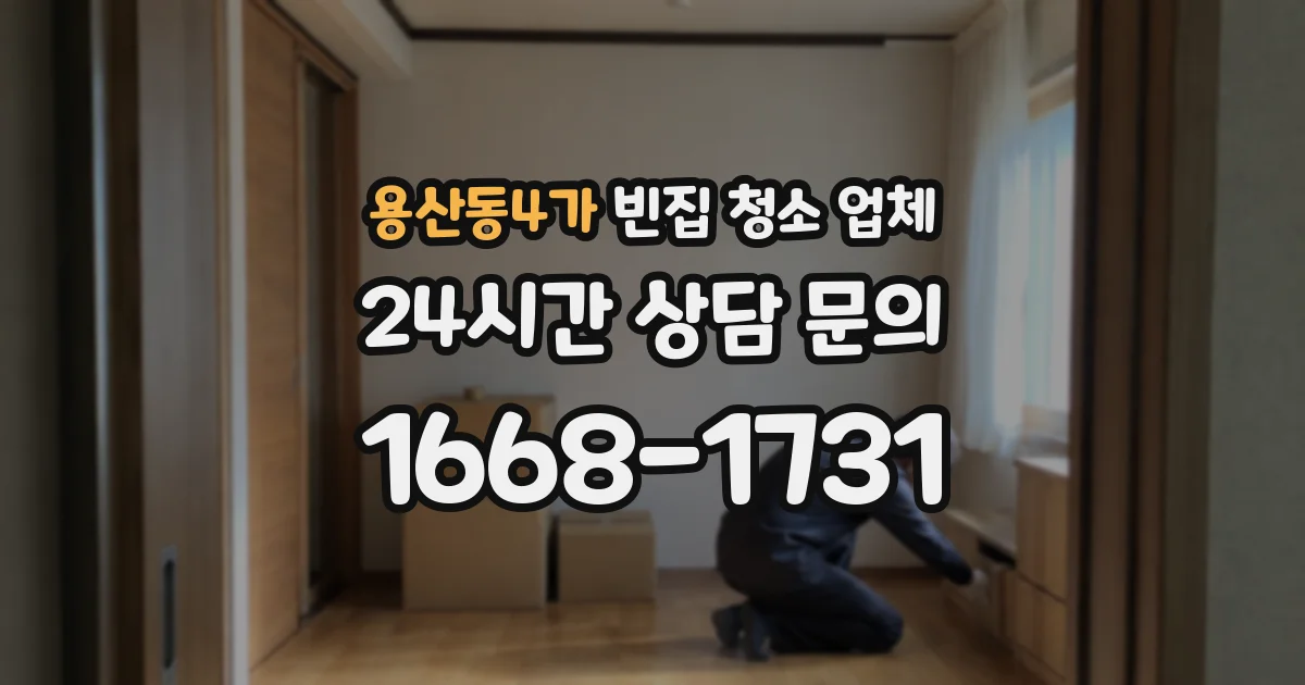 용산동4가 빈집 청소 업체
