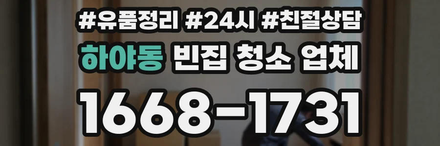 하야동 빈집 청소 업체