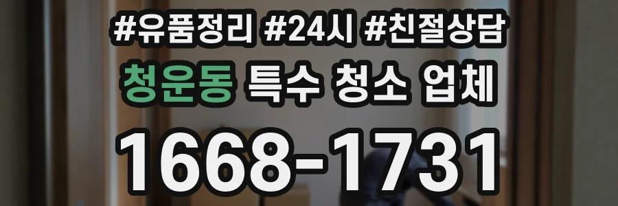 청운동 특수 청소 업체