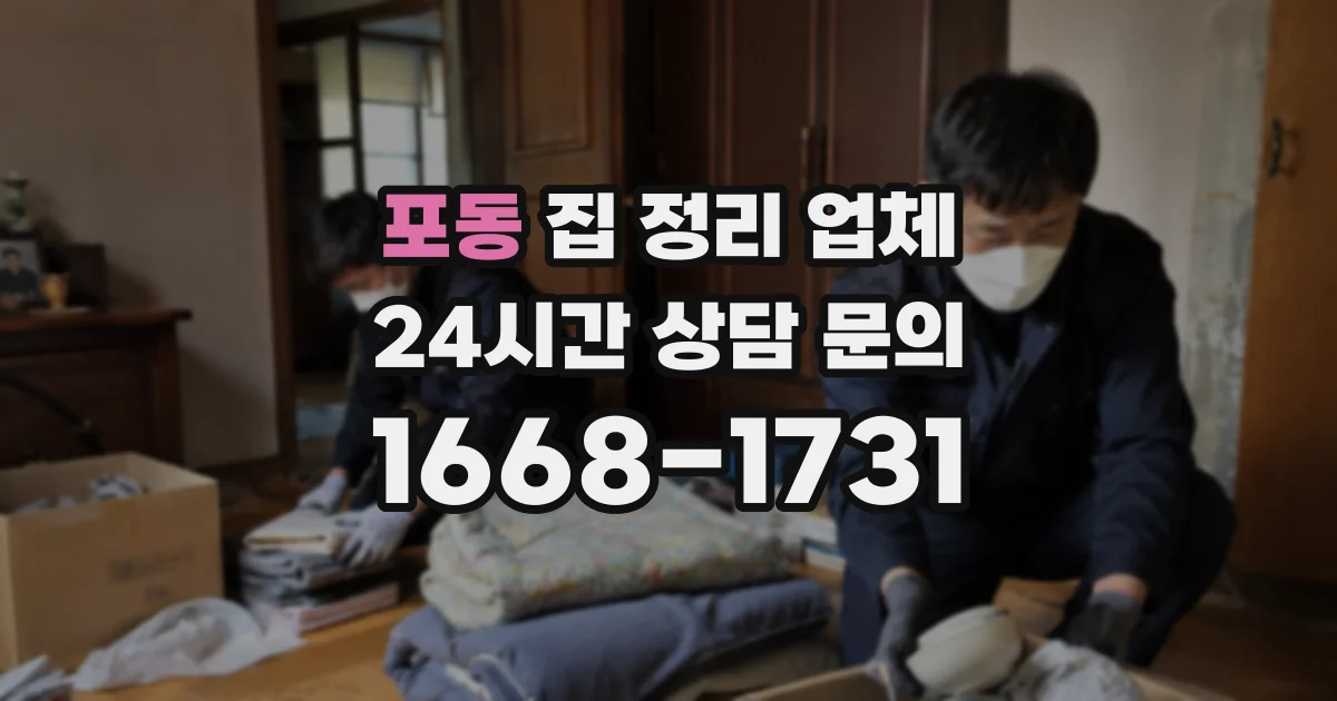 포동 집 정리 업체