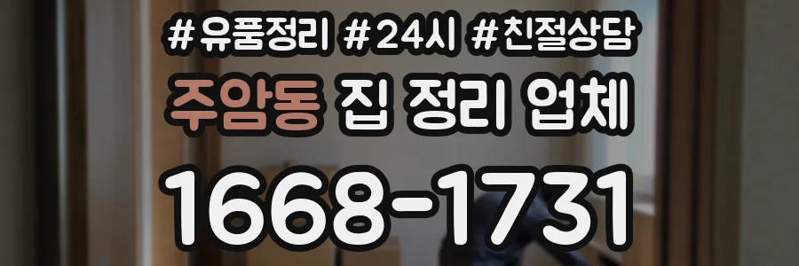주암동 집 정리 업체