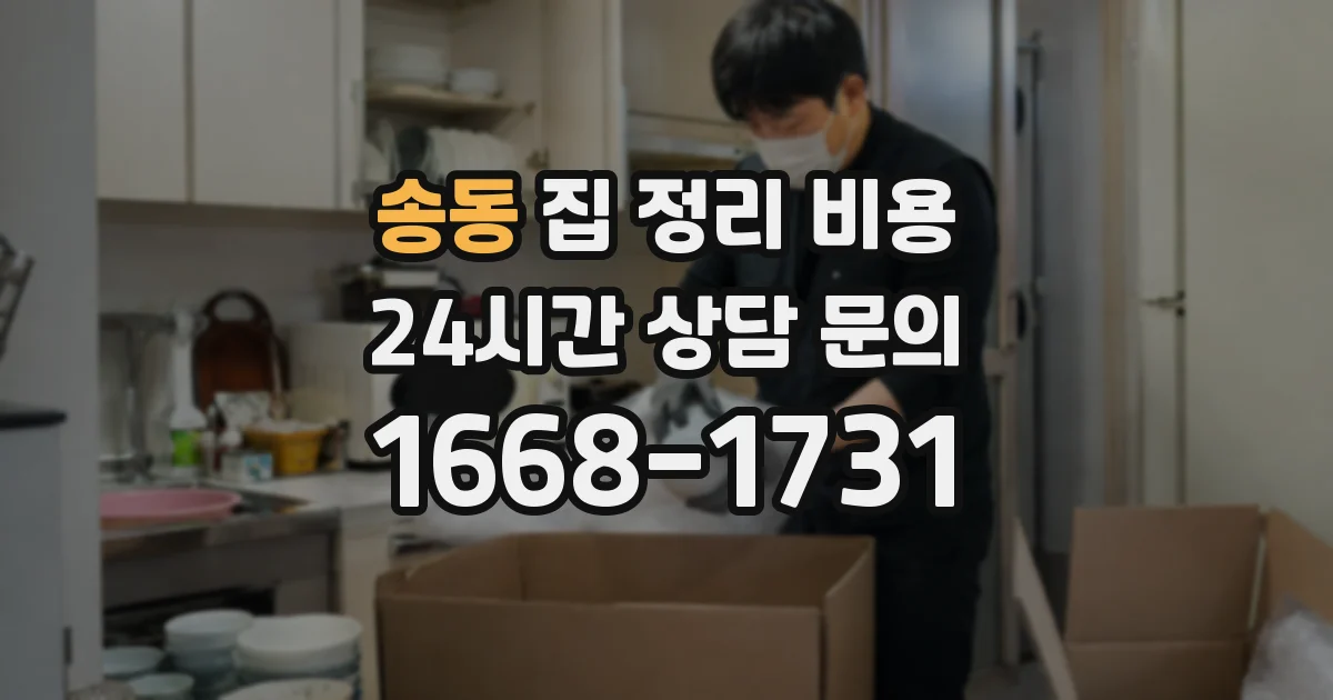 송동 집 정리 비용
