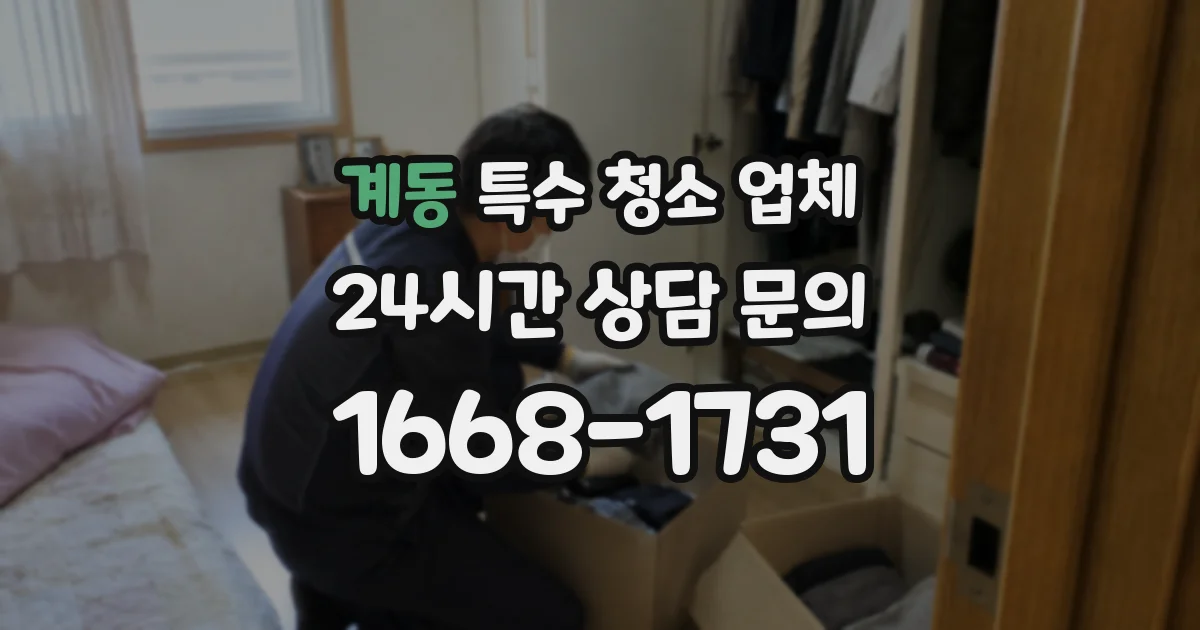 계동 특수 청소 업체
