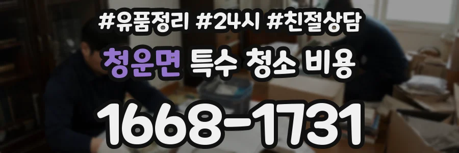 청운면 특수 청소 비용
