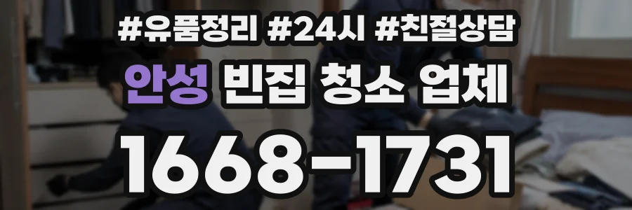 안성 빈집 청소 업체