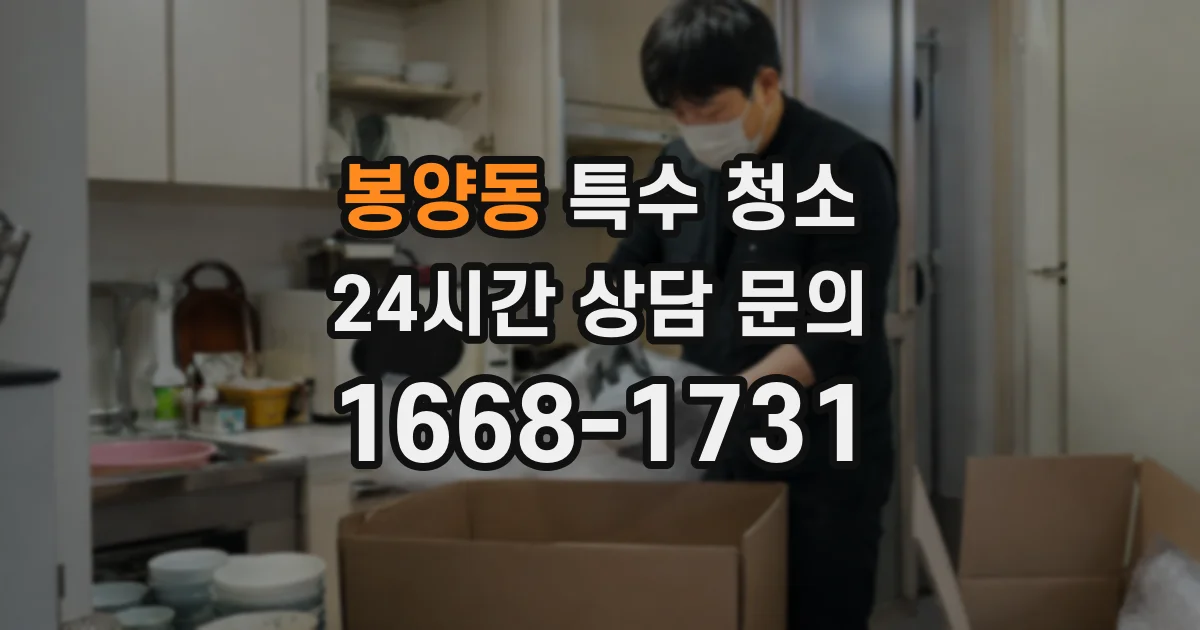 봉양동 특수 청소