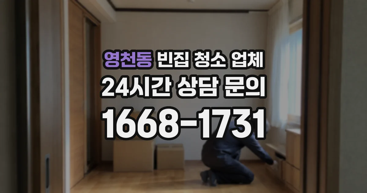 영천동 빈집 청소 업체
