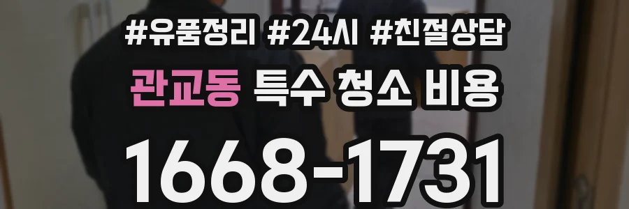 관교동 특수 청소 비용