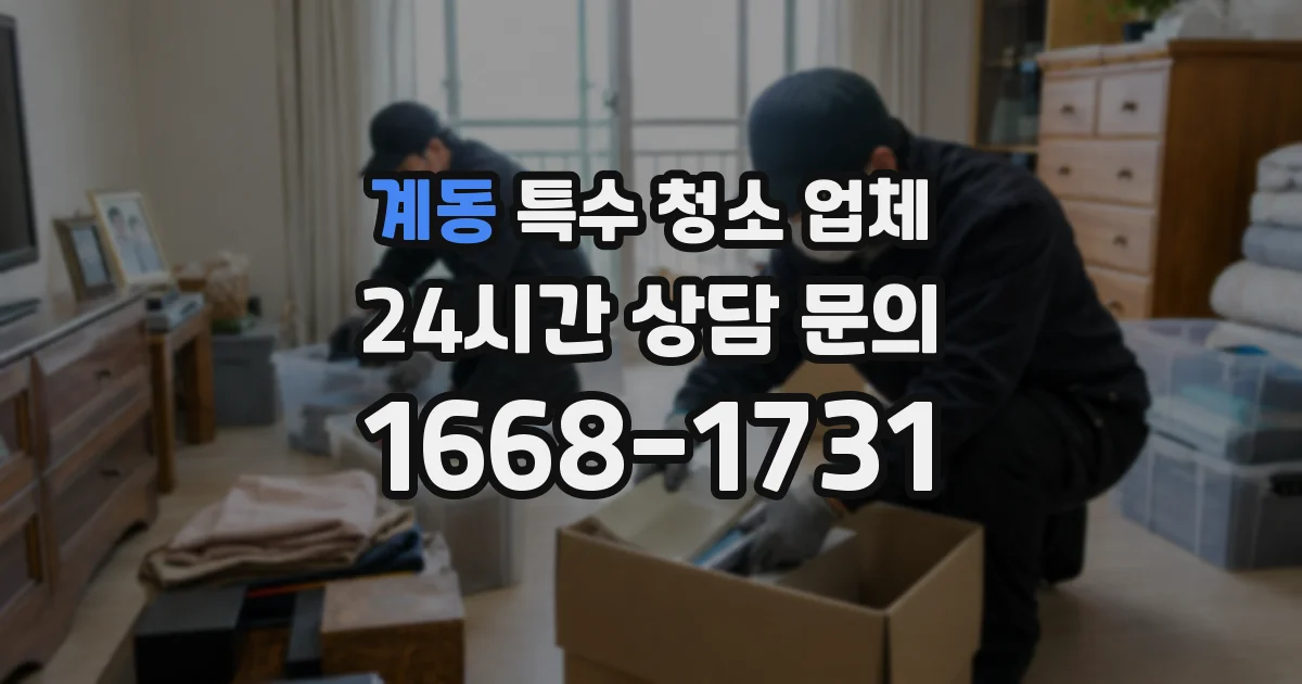 계동 특수 청소 업체