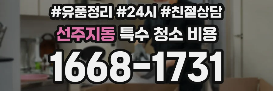 선주지동 특수 청소 비용