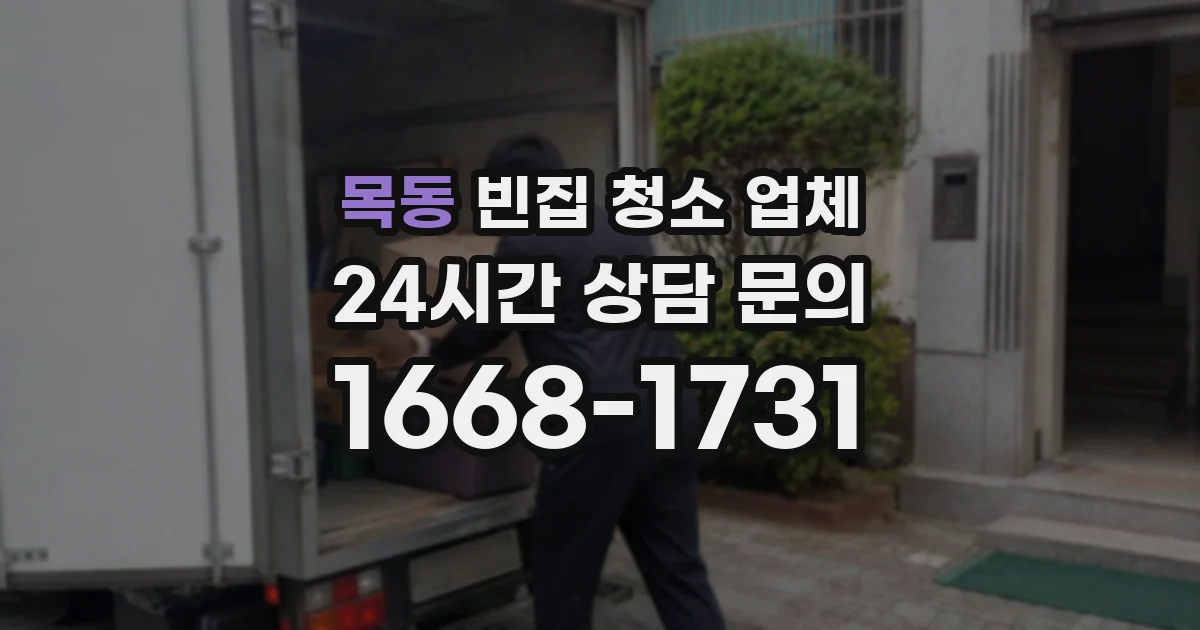 목동 빈집 청소 업체