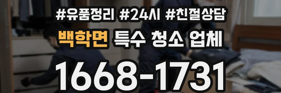 백학면 특수 청소 업체