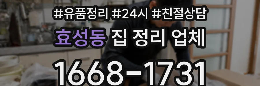 효성동 집 정리 업체