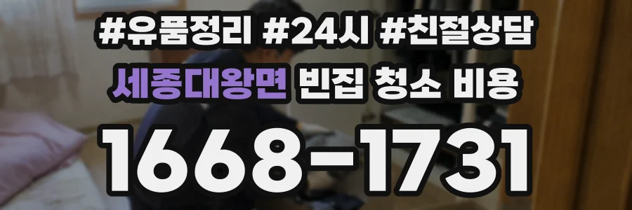 세종대왕면 빈집 청소 비용