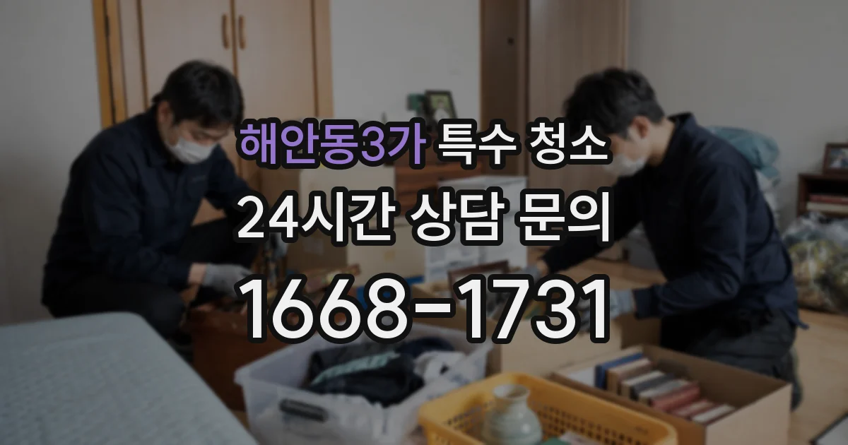 해안동3가 특수 청소