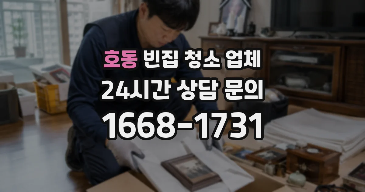 호동 빈집 청소 업체