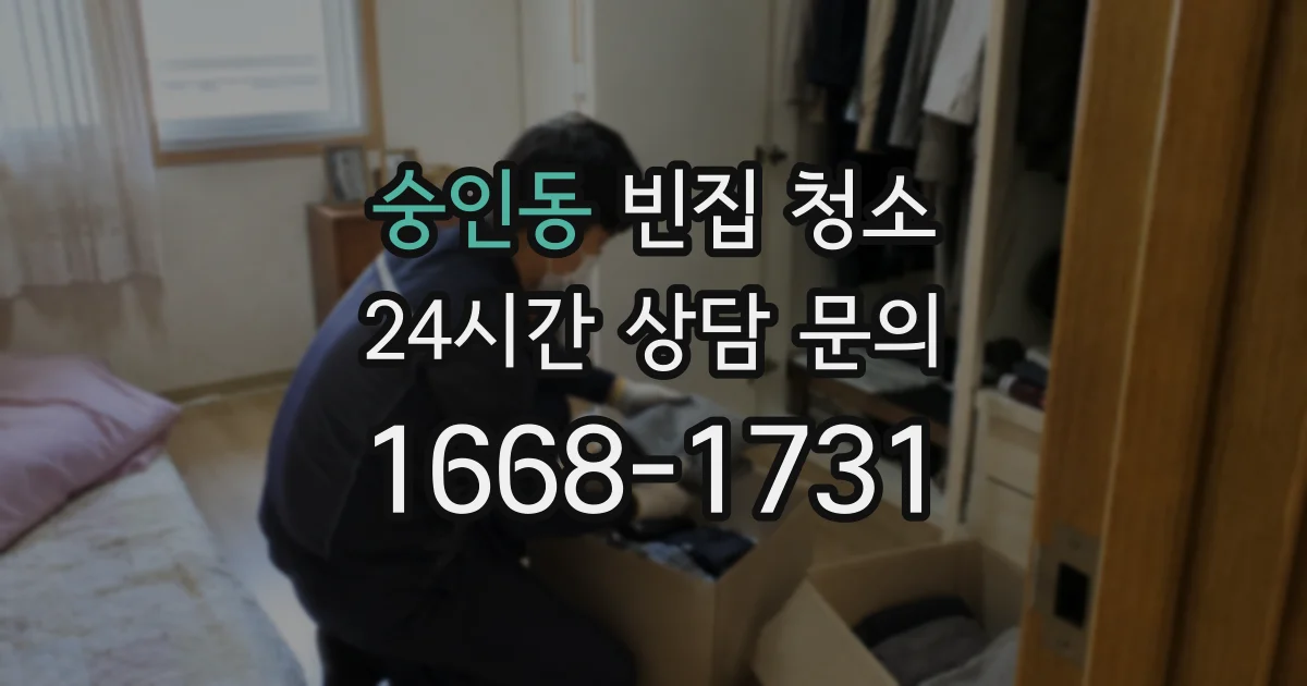 숭인동 빈집 청소