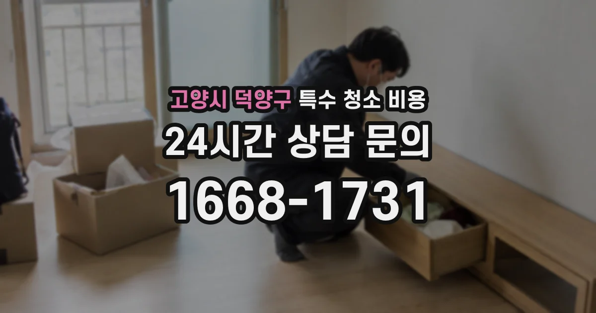 고양시 덕양구 특수 청소 비용