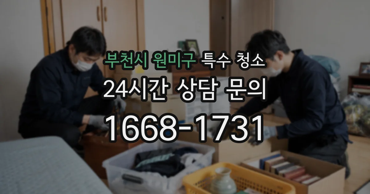 부천시 원미구 특수 청소