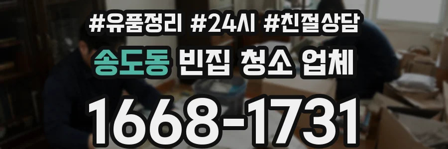 송도동 빈집 청소 업체