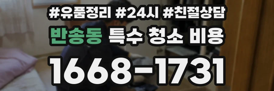 반송동 특수 청소 비용
