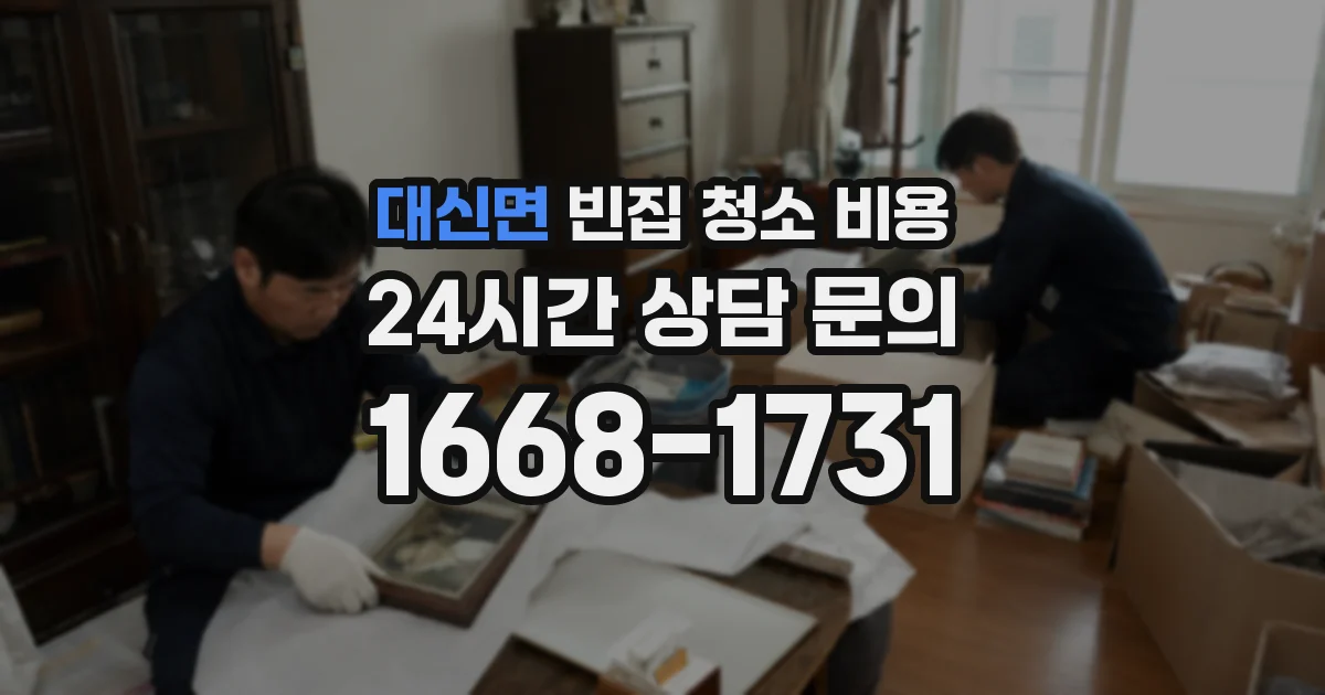 대신면 빈집 청소 비용