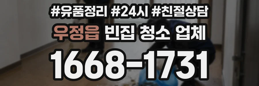 우정읍 빈집 청소 업체