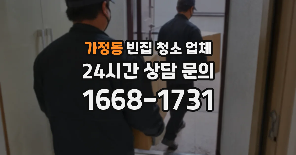 가정동 빈집 청소 업체