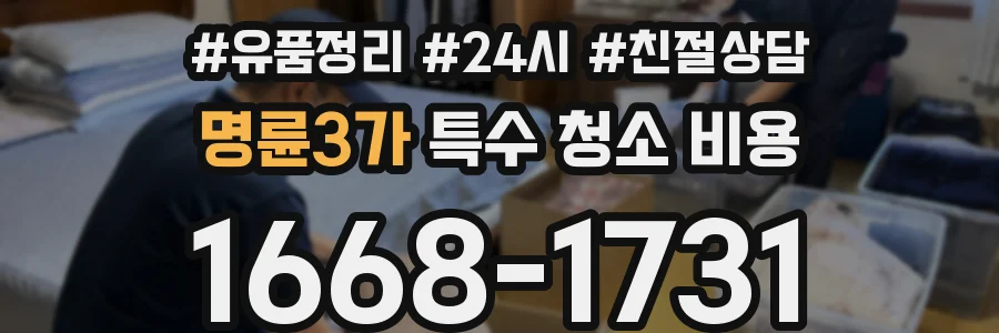 명륜3가 특수 청소 비용