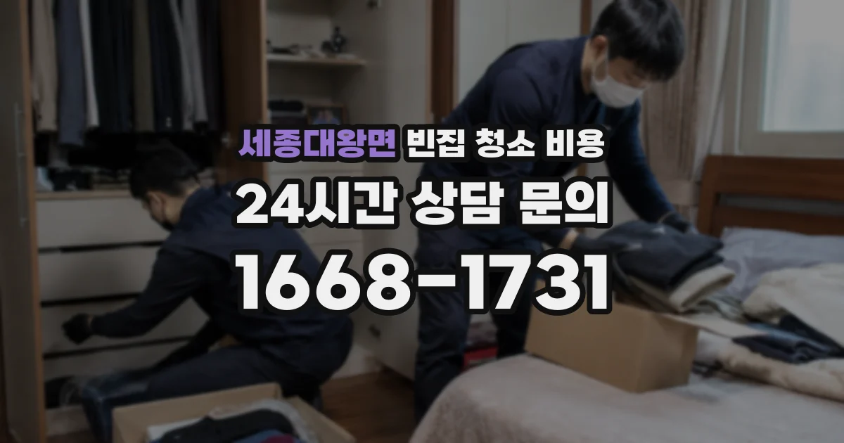 세종대왕면 빈집 청소 비용