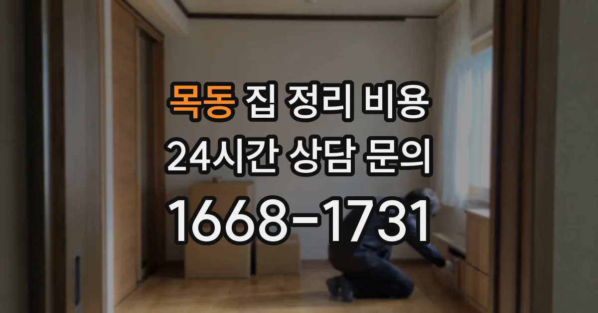 목동 집 정리 비용