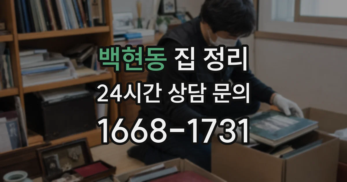 백현동 집 정리