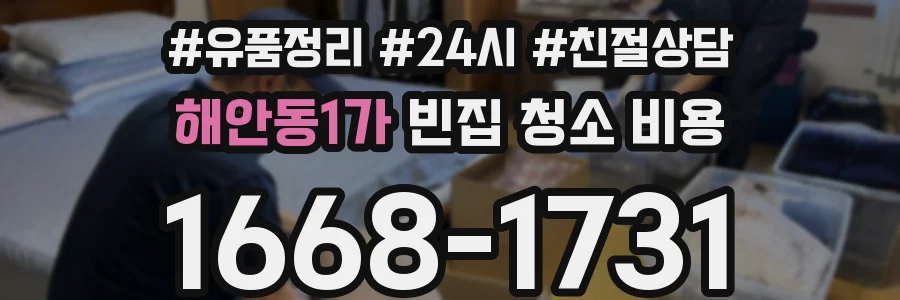 해안동1가 빈집 청소 비용