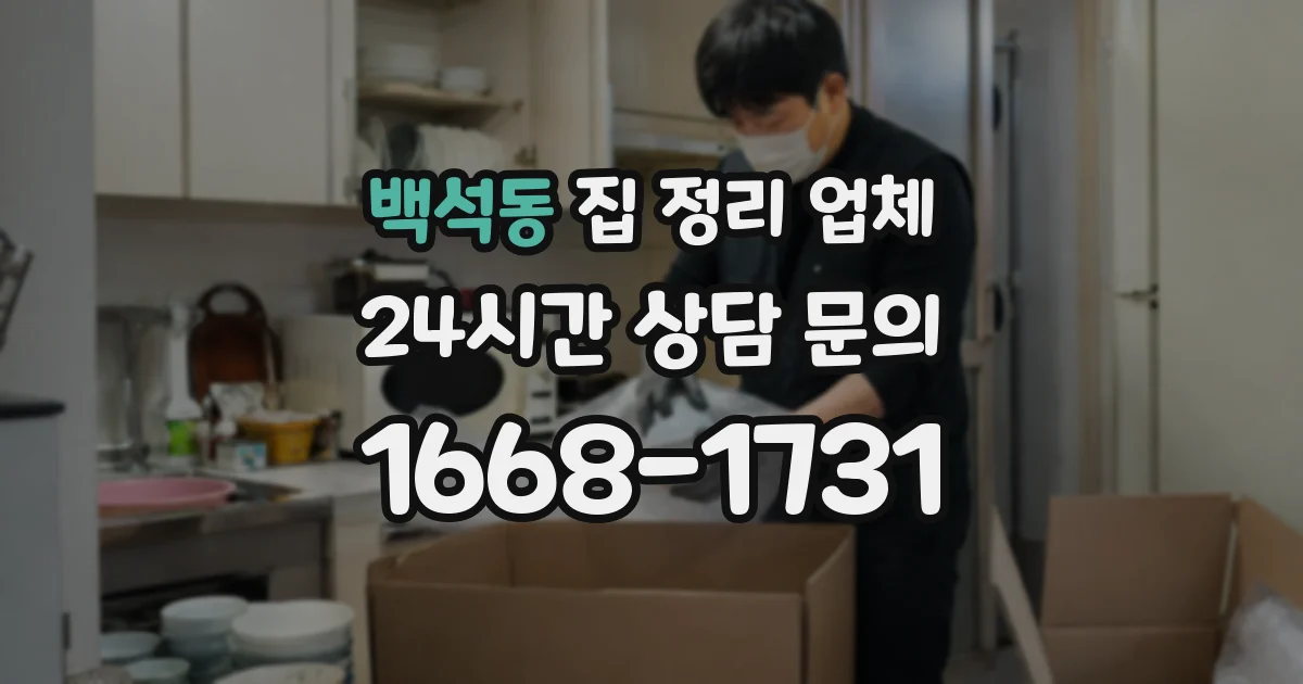 백석동 집 정리 업체