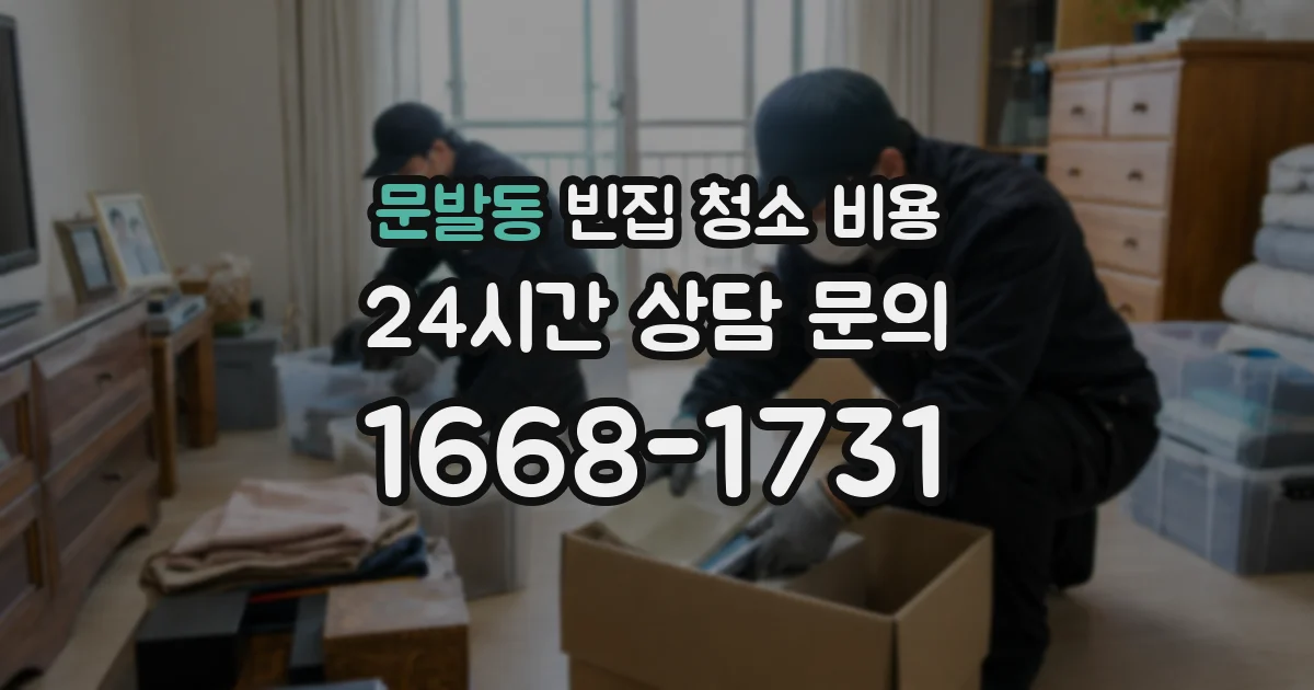 문발동 빈집 청소 비용