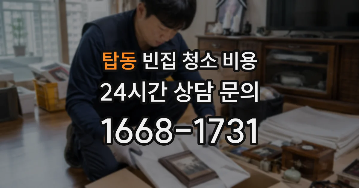 탑동 빈집 청소 비용