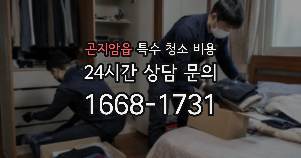 곤지암읍 특수 청소 비용