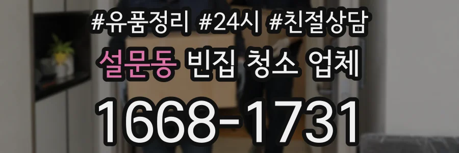 설문동 빈집 청소 업체