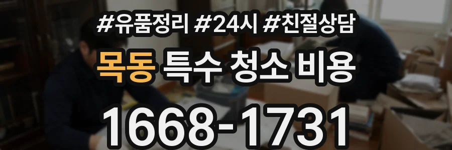 목동 특수 청소 비용